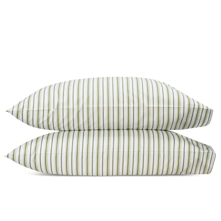Schumacher Calypso Pillowcases in Palm