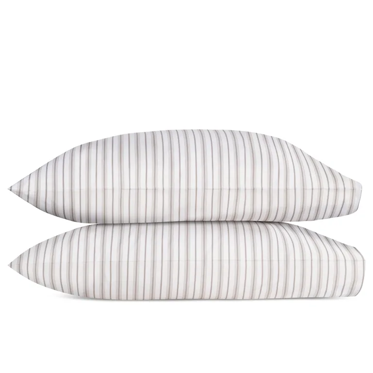 Schumacher Calypso Pillowcases in Pebble