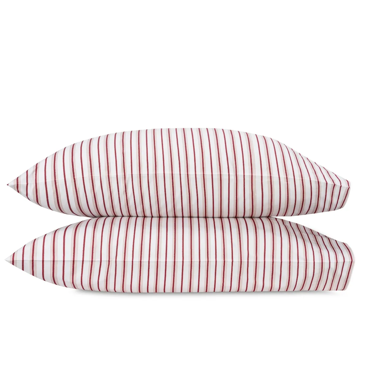 Schumacher Calypso Pillowcases in Redberry