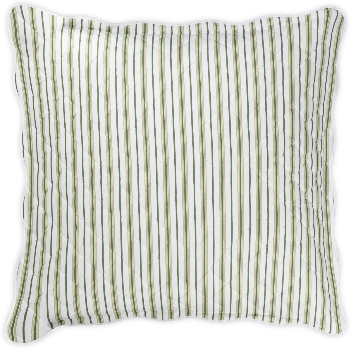 Schumacher Calypso Quilted Sham in Palm