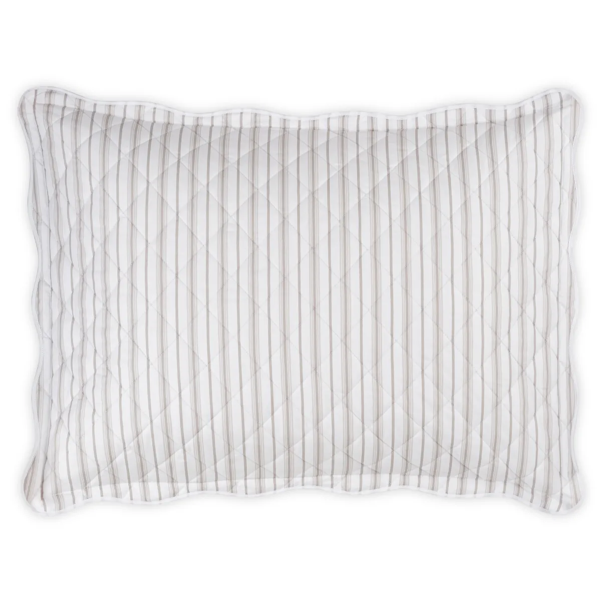 Schumacher Calypso Quilted Sham in Pebble