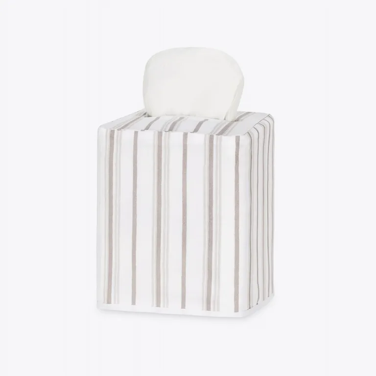 Schumacher Calypso Tissue Box Cover in Pebble (MSC066TISSUEPE)