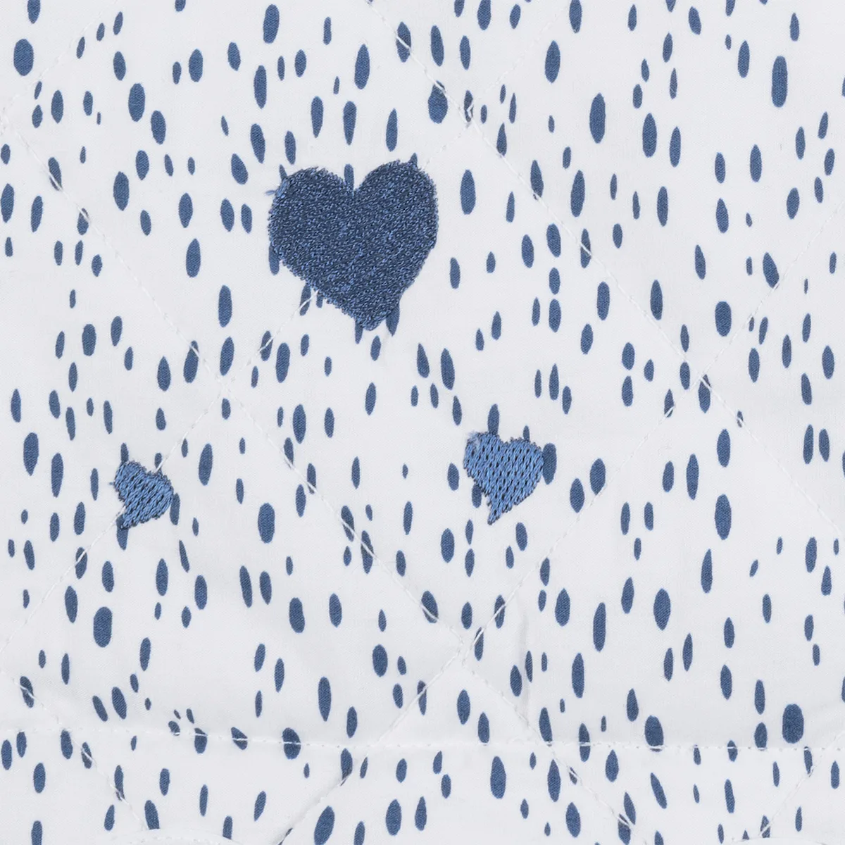 Schumacher Celine Hearts Mini Pillow in Prussian Blue (MSC033QBSHAP8)