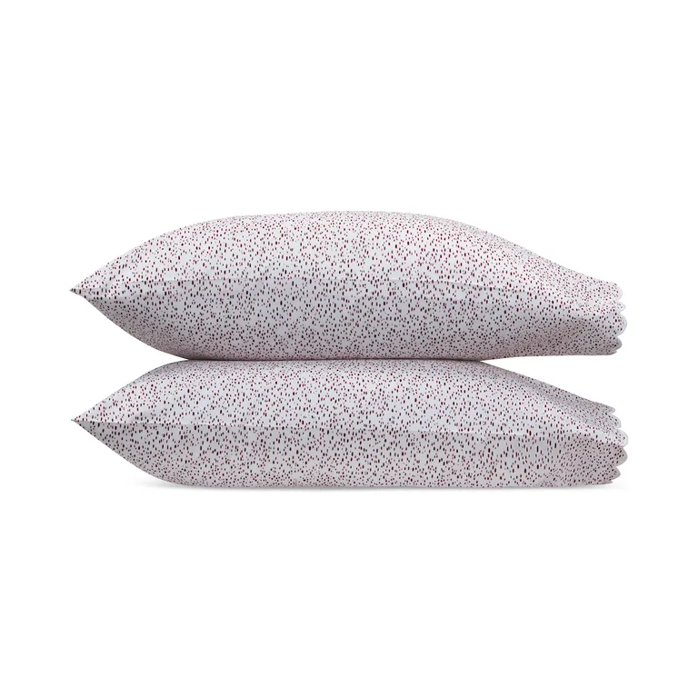 Schumacher Celine Pillowcases in Redberry