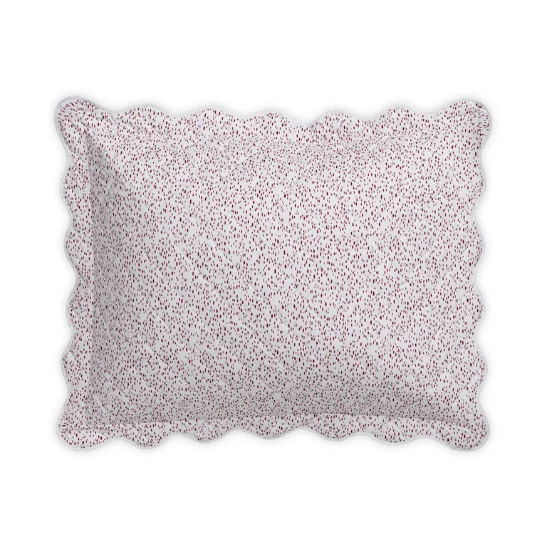Schumacher Celine Quilted Sham in Redberry
