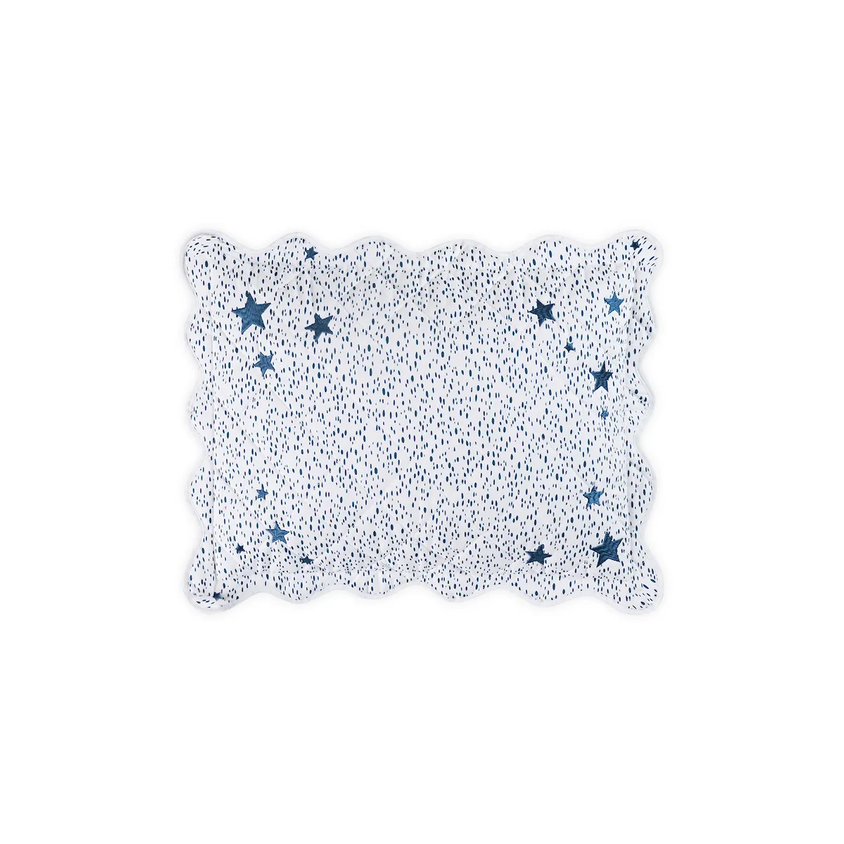 Schumacher Celine Stars Mini Pillow in Prussian Blue (MSC034QBSHAP8)