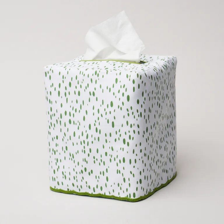 Schumacher Celine Tissue Box Cover in Grass (MSC025TBOXGR)