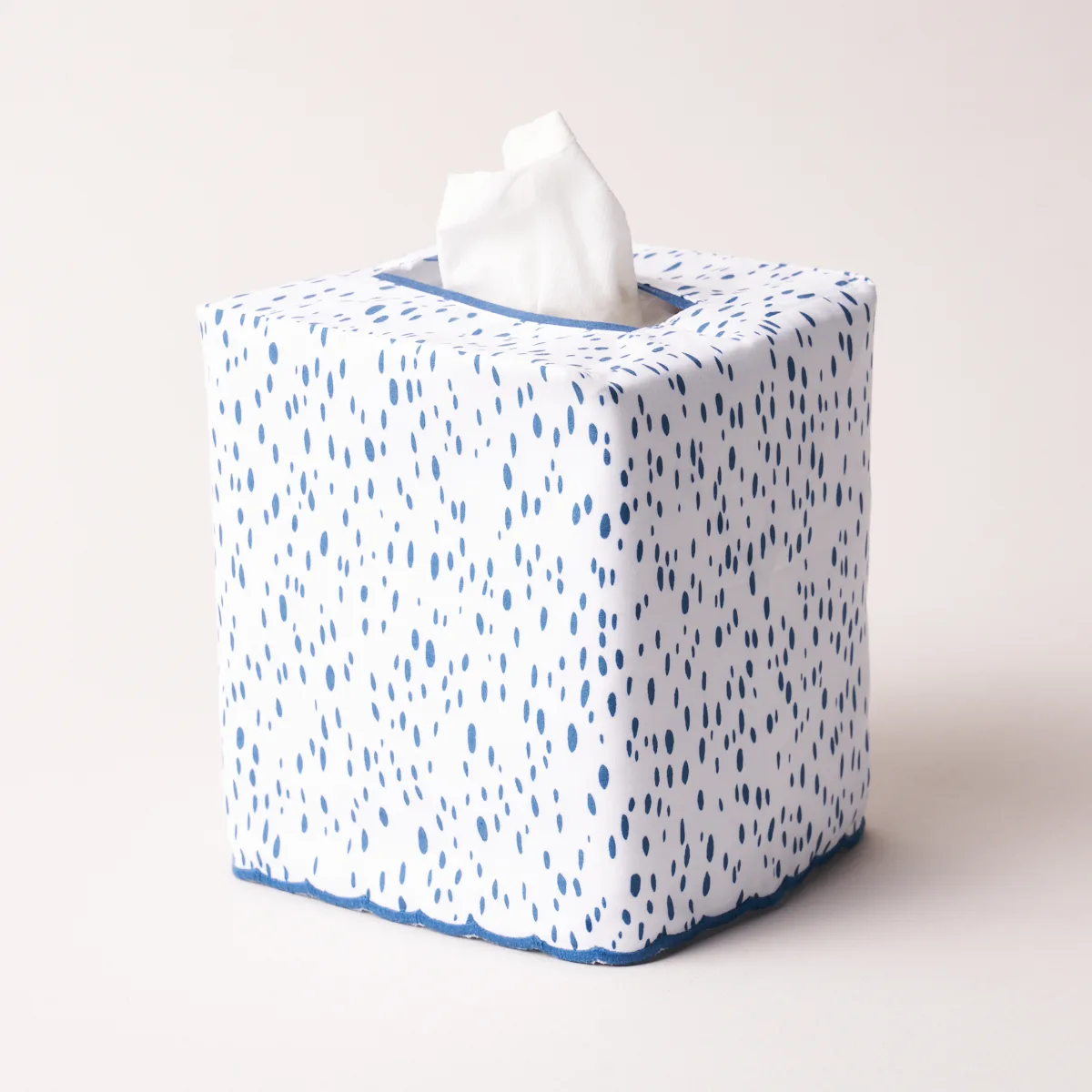 Schumacher Celine Tissue Box Cover in Prussian Blue (MSC025TBOXP8)
