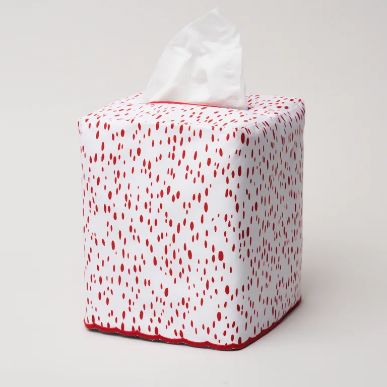 Schumacher Celine Tissue Box Cover in Redberry (MSC025TBOXRY)