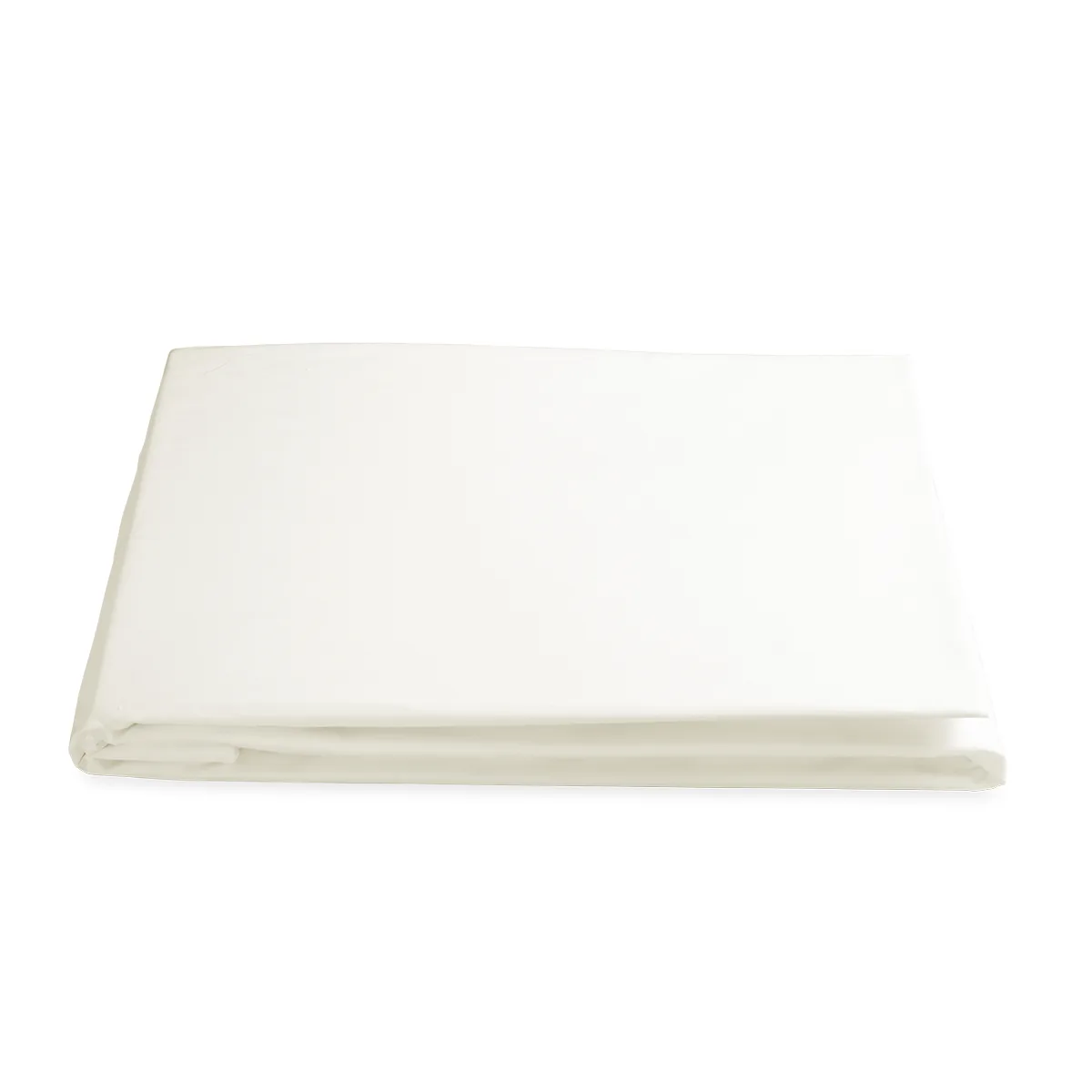 Schumacher Ceylon Satin Fitted Sheet in Ivory