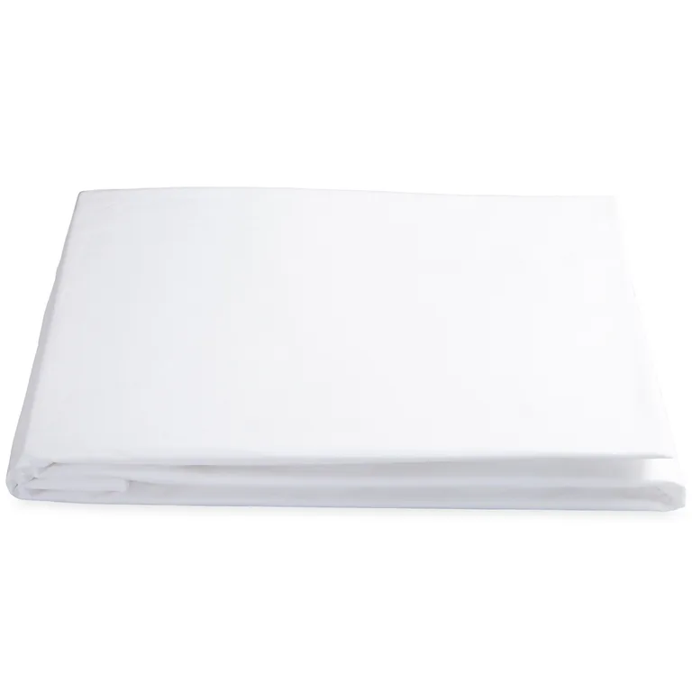 Schumacher Ceylon Satin Fitted Sheet in White