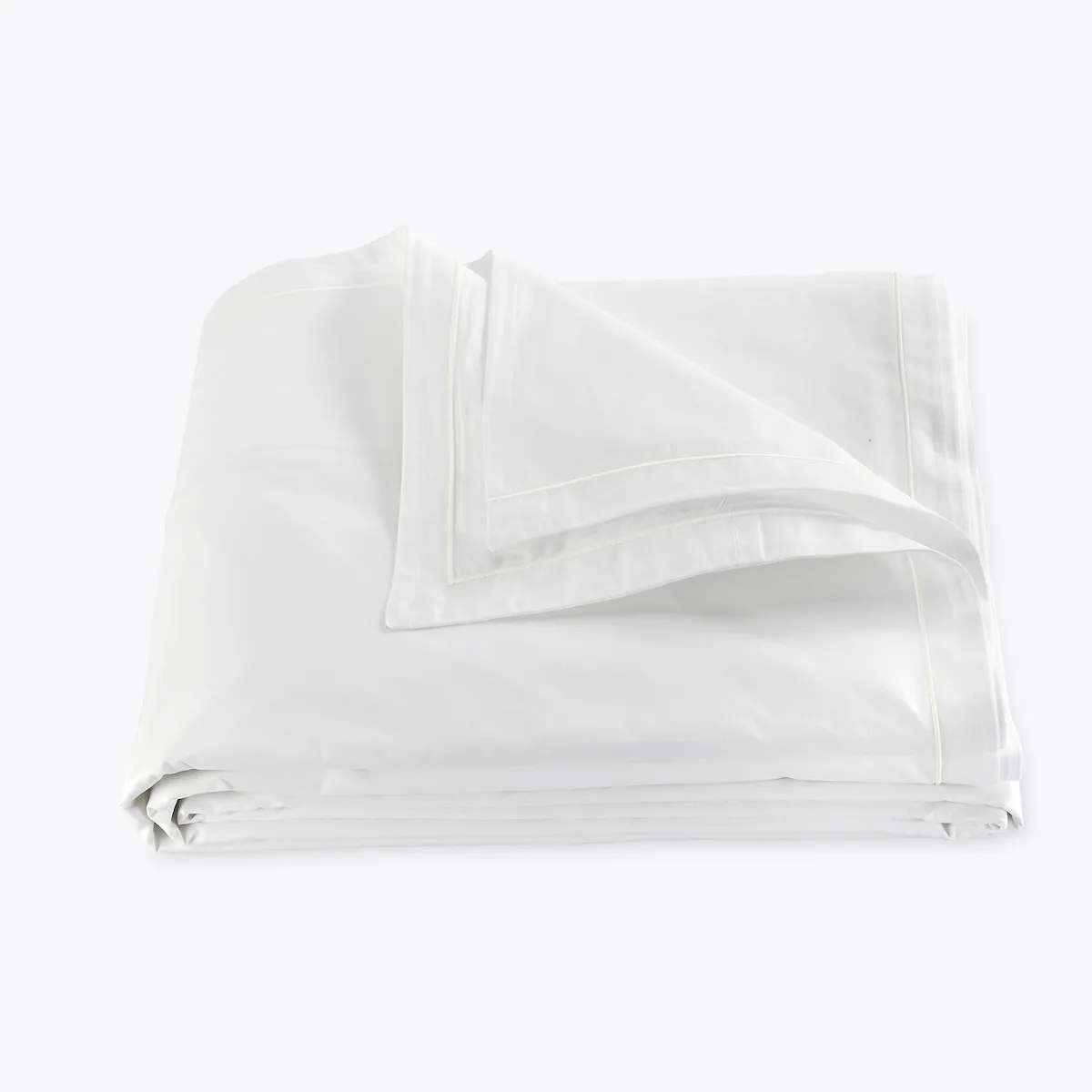 Schumacher Ceylon Satin Stitch Duvet Cover in Bone