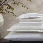 Ceylon Satin Stitch Duvet Cover - Bone Schumacher Ceylon Satin Stitch Duvet Cover in Bone