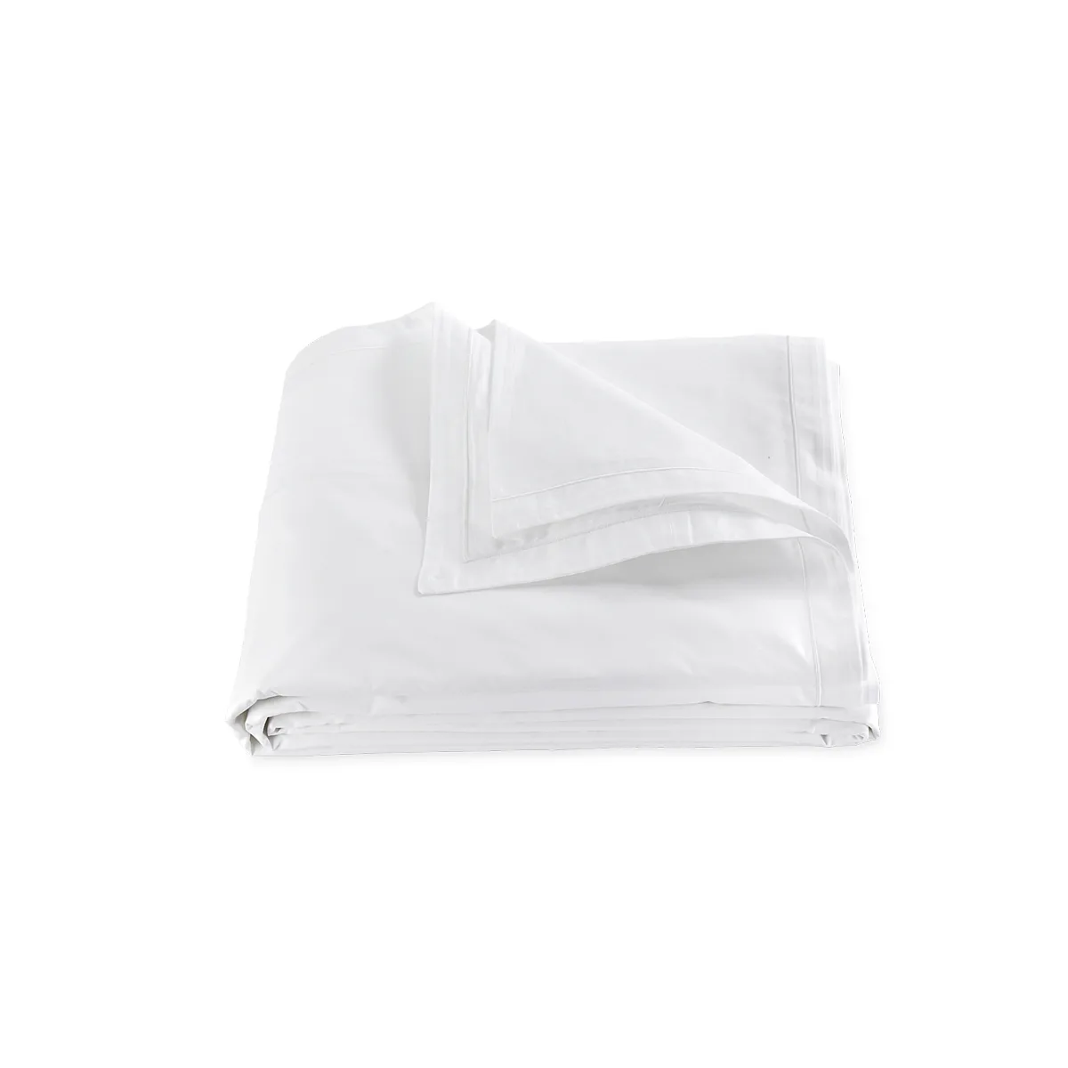 Schumacher Ceylon Satin Stitch Duvet Cover in White