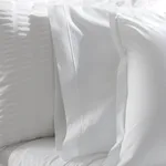 Ceylon Satin Stitch Duvet Cover - White Schumacher Ceylon Satin Stitch Duvet Cover in White