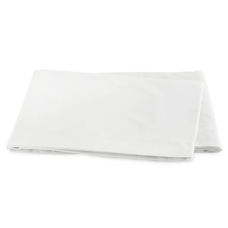 Schumacher Ceylon Satin Stitch Flat Sheet in Bone