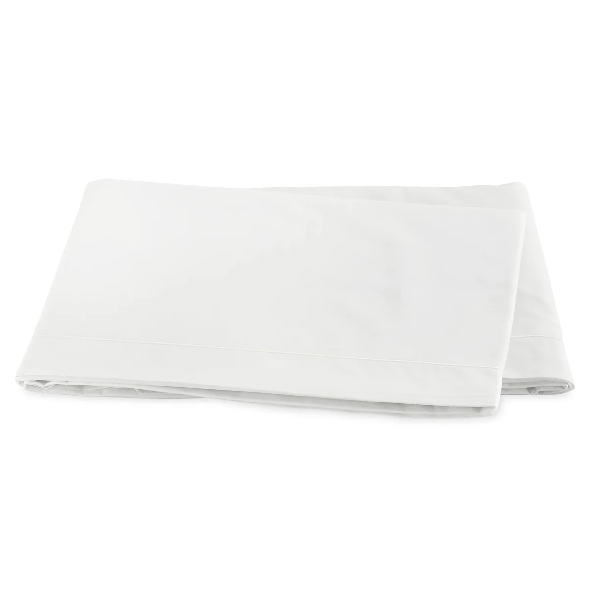 Schumacher Ceylon Satin Stitch Flat Sheet in Bone