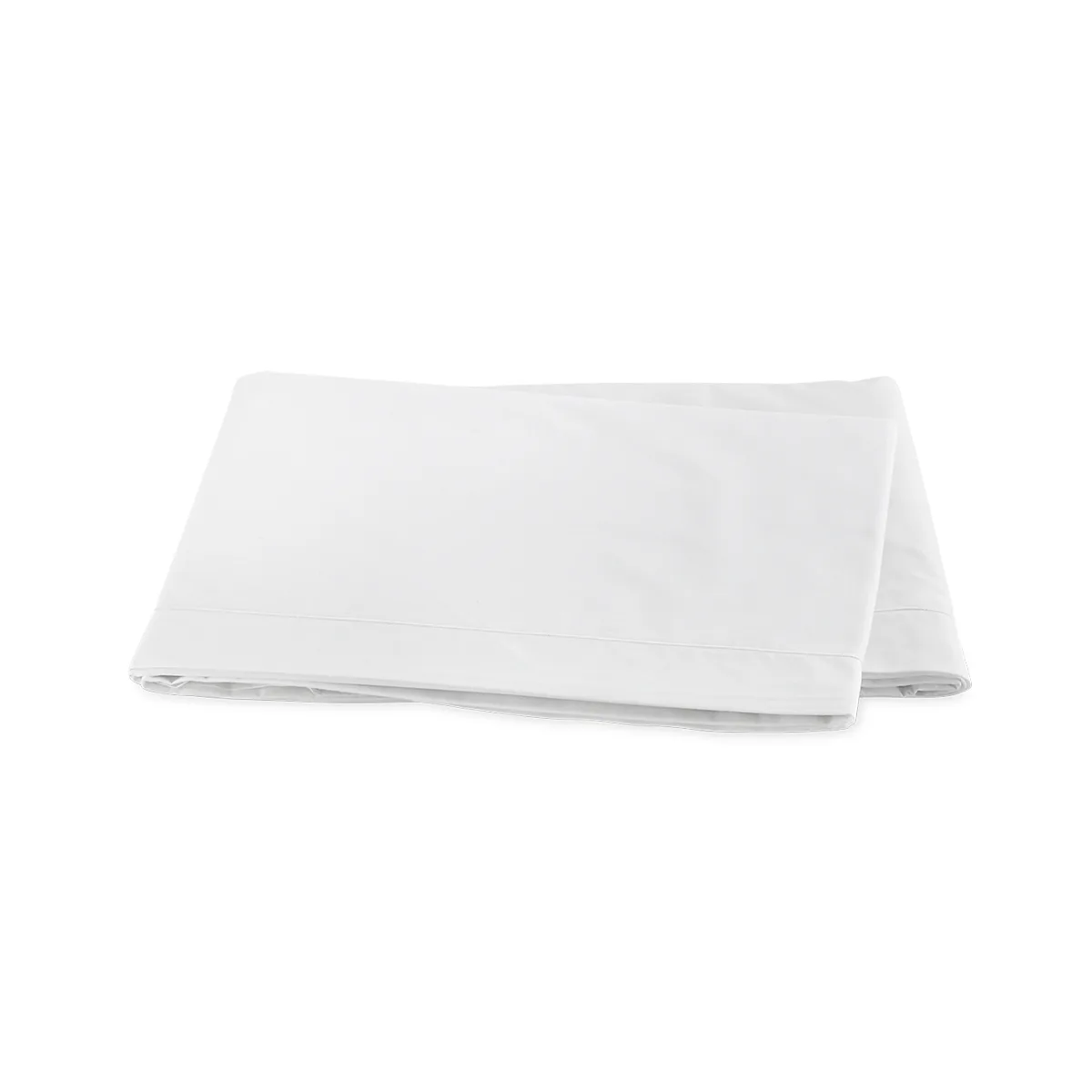 Schumacher Ceylon Satin Stitch Flat Sheet in White