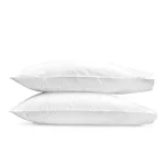 Ceylon Satin Stitch Pillowcases - White Schumacher Ceylon Satin Stitch Pillowcases in White
