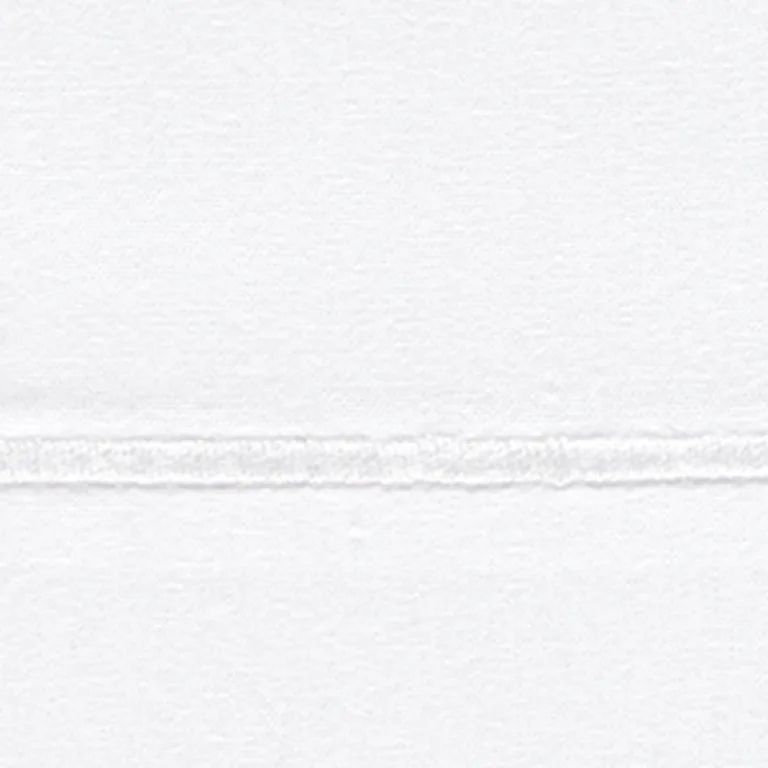 Schumacher Ceylon Satin Stitch Pillowcases in White