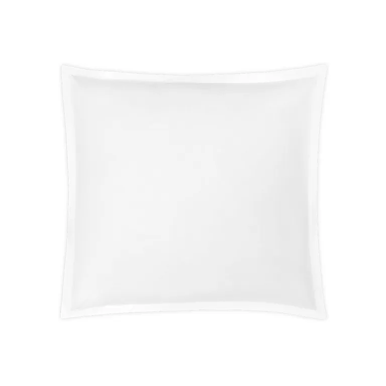 Schumacher Ceylon Satin Stitch Sham in White