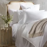 Ceylon Satin Stitch Sham - White Schumacher Ceylon Satin Stitch Sham in White
