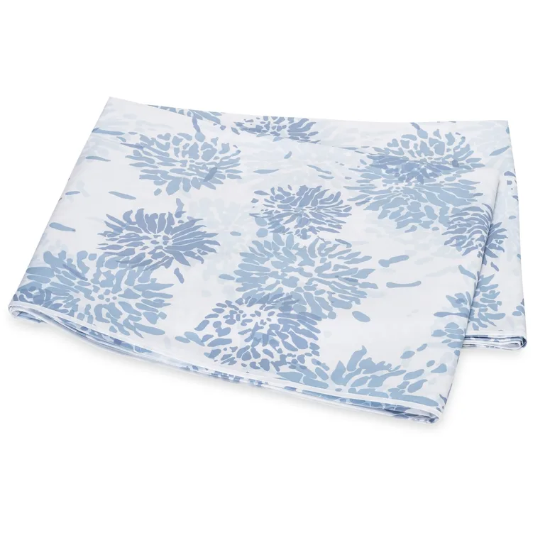 Schumacher Chrysanthemum Flat Sheet in Blue