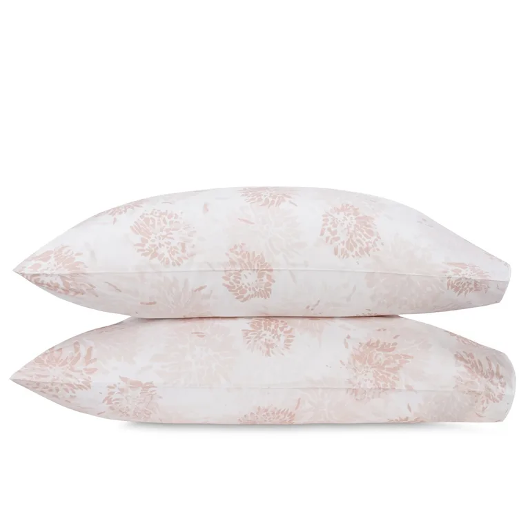Schumacher Chrysanthemum Pillowcases in Blush