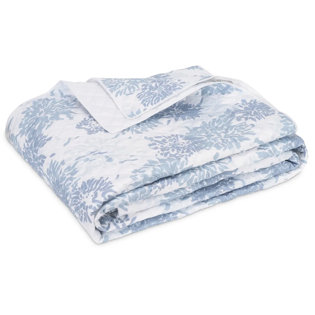 Schumacher Chrysanthemum Quilt in Blue