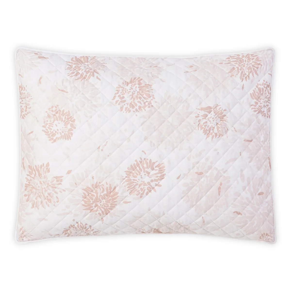 Schumacher Chrysanthemum Quilted Sham in Blush