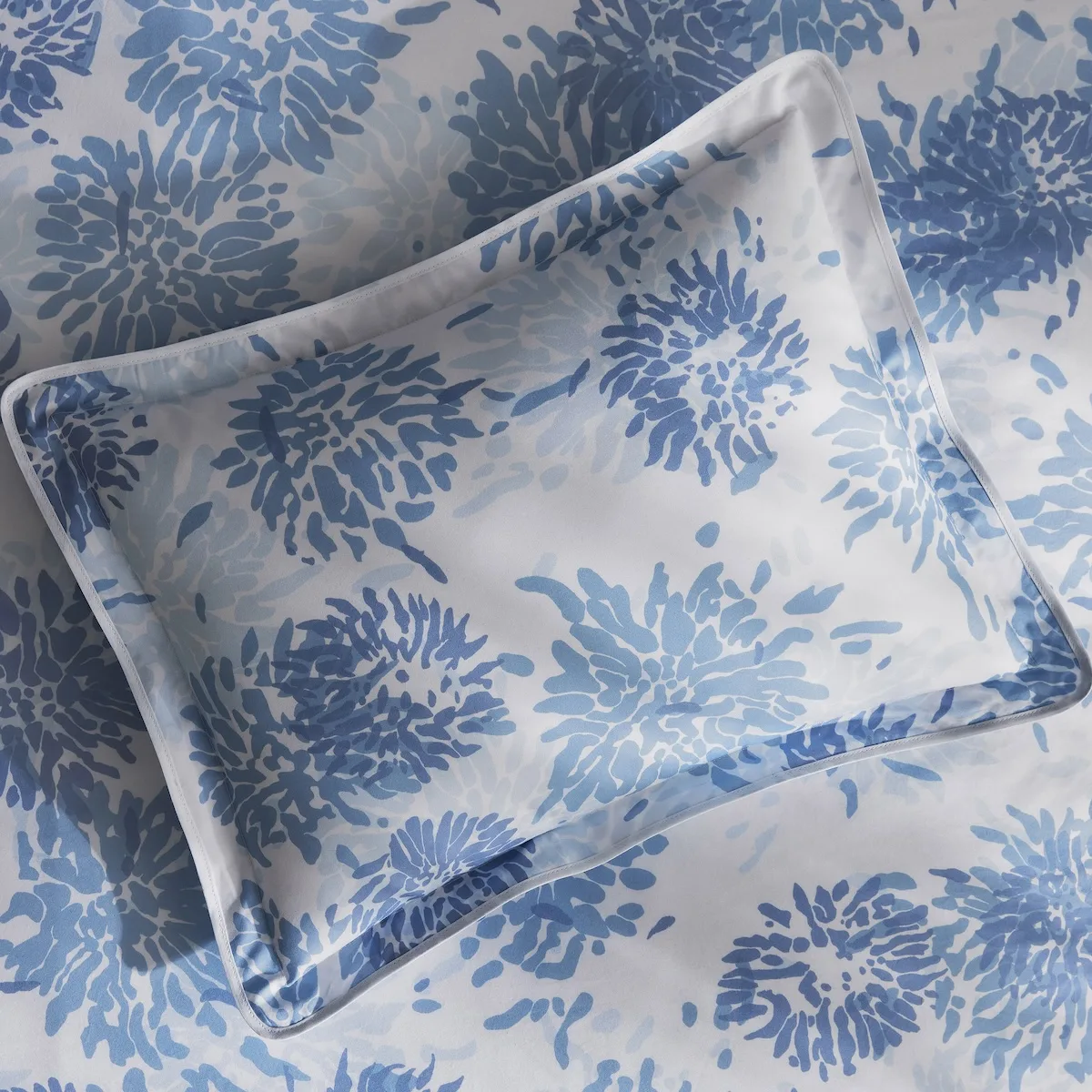 Chrysanthemum Sham - Blue Schumacher Chrysanthemum Sham in Blue