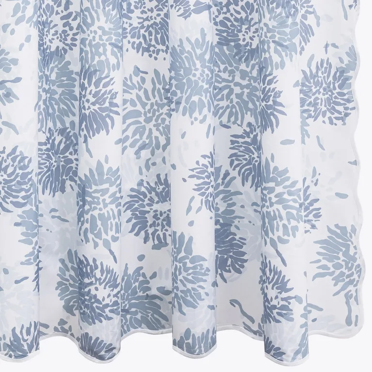 Schumacher Chrysanthemum Shower Curtain in Blue (MTT001SHOBL)