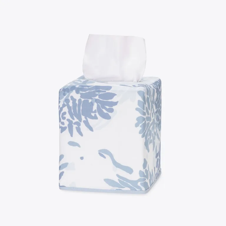 Schumacher Chrysanthemum Tissue Box Cover in Blue (MTT001TISSUEBL)