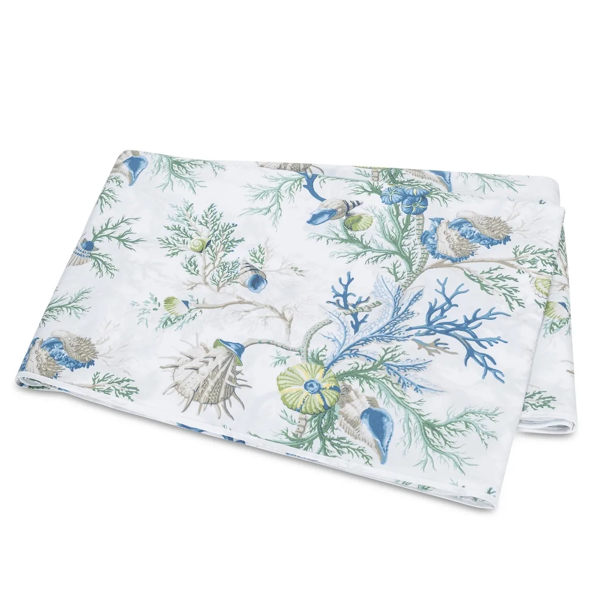 Schumacher Del Tesoro Flat Sheet in Sea