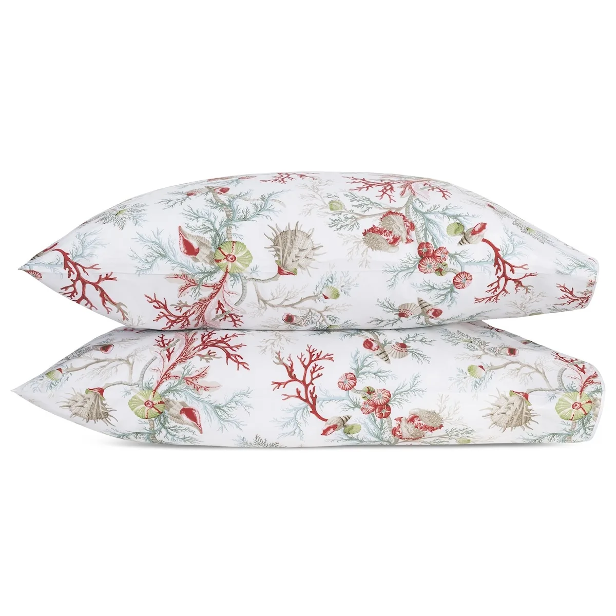 Schumacher Del Tesoro Pillowcases in Coral