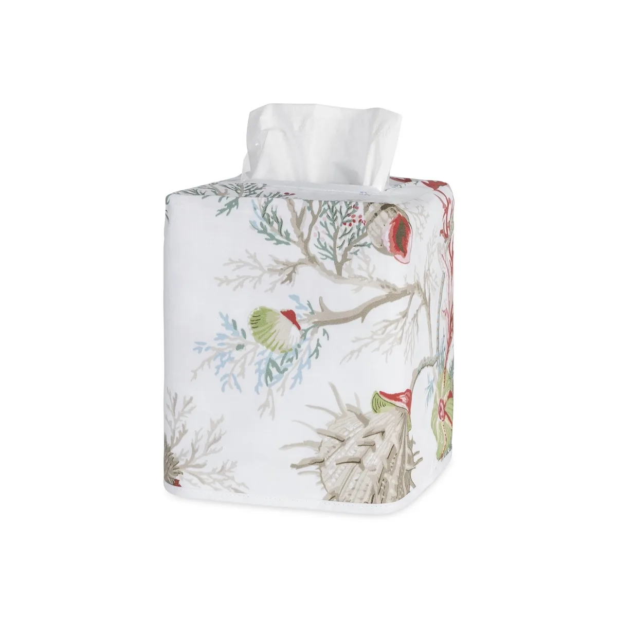 Schumacher Del Tesoro Tissue Box Cover in Coral (MSC052TISSUECO)