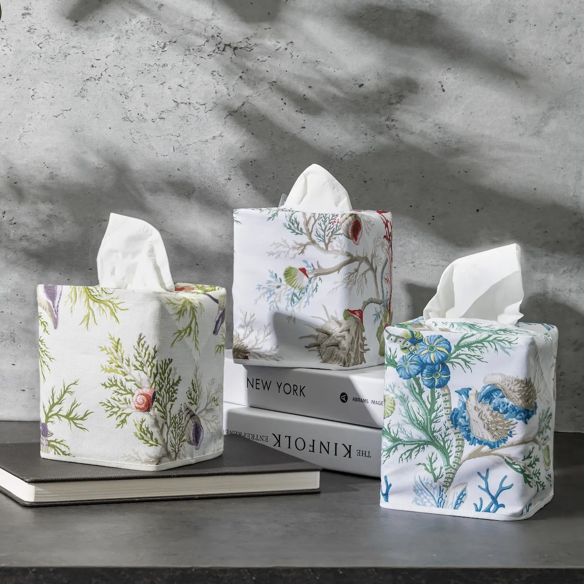 MSC052TISSUECO | Del Tesoro Tissue Box Cover - Coral Schumacher Del Tesoro Tissue Box Cover in Coral (MSC052TISSUECO)