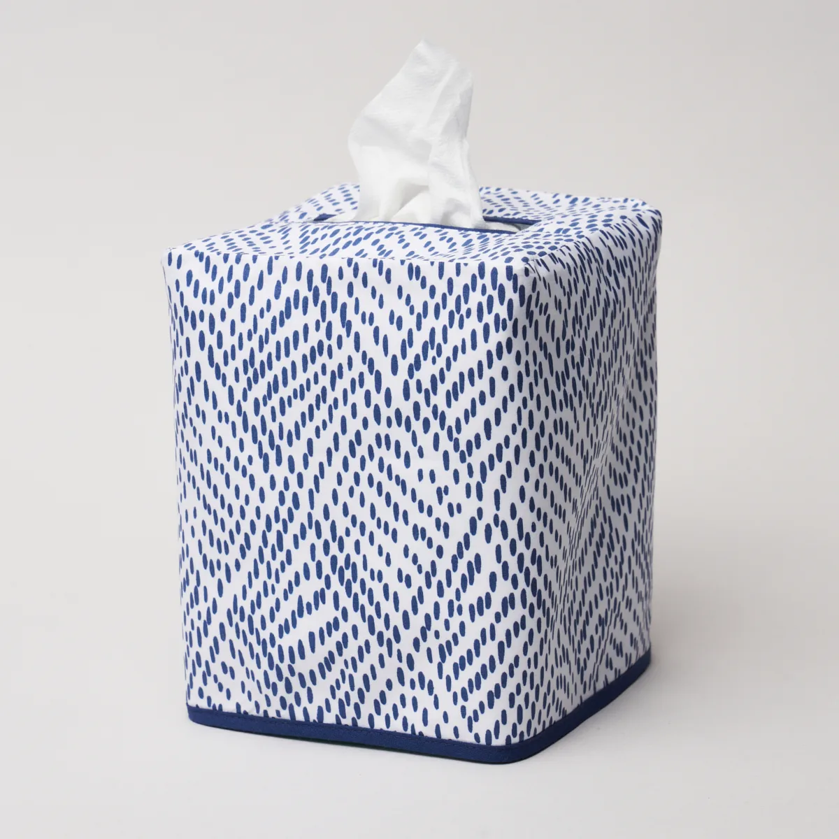 Schumacher Duma Diamond Tissue Box Cover in Navy (MSC024TBOXNA)
