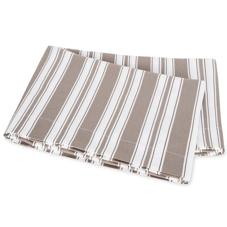 Schumacher Elio Flat Sheet in Mocha