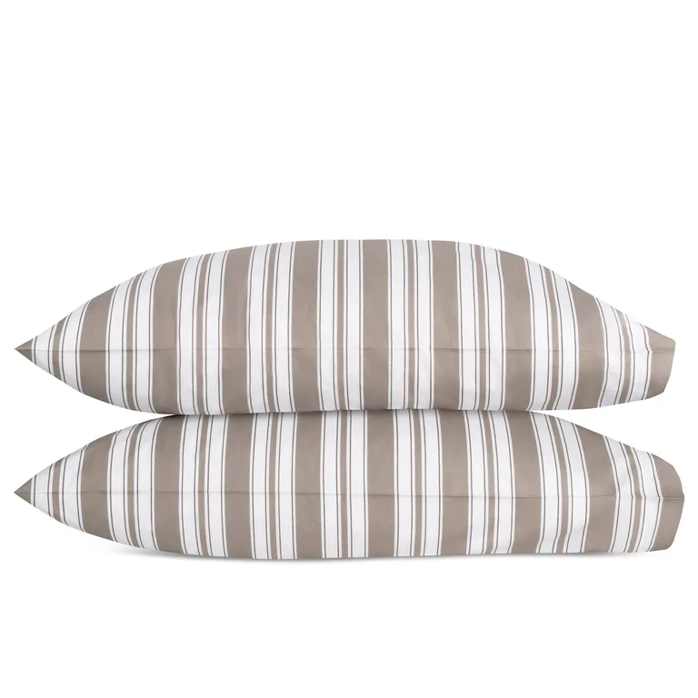 Schumacher Elio Pillowcases in Mocha