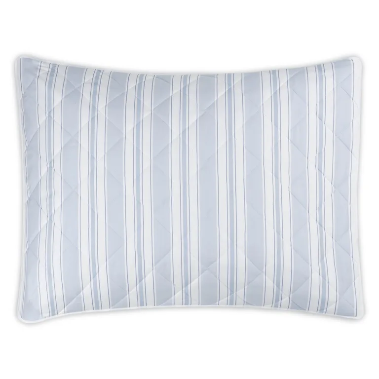 Schumacher Elio Quilted Sham in Blue