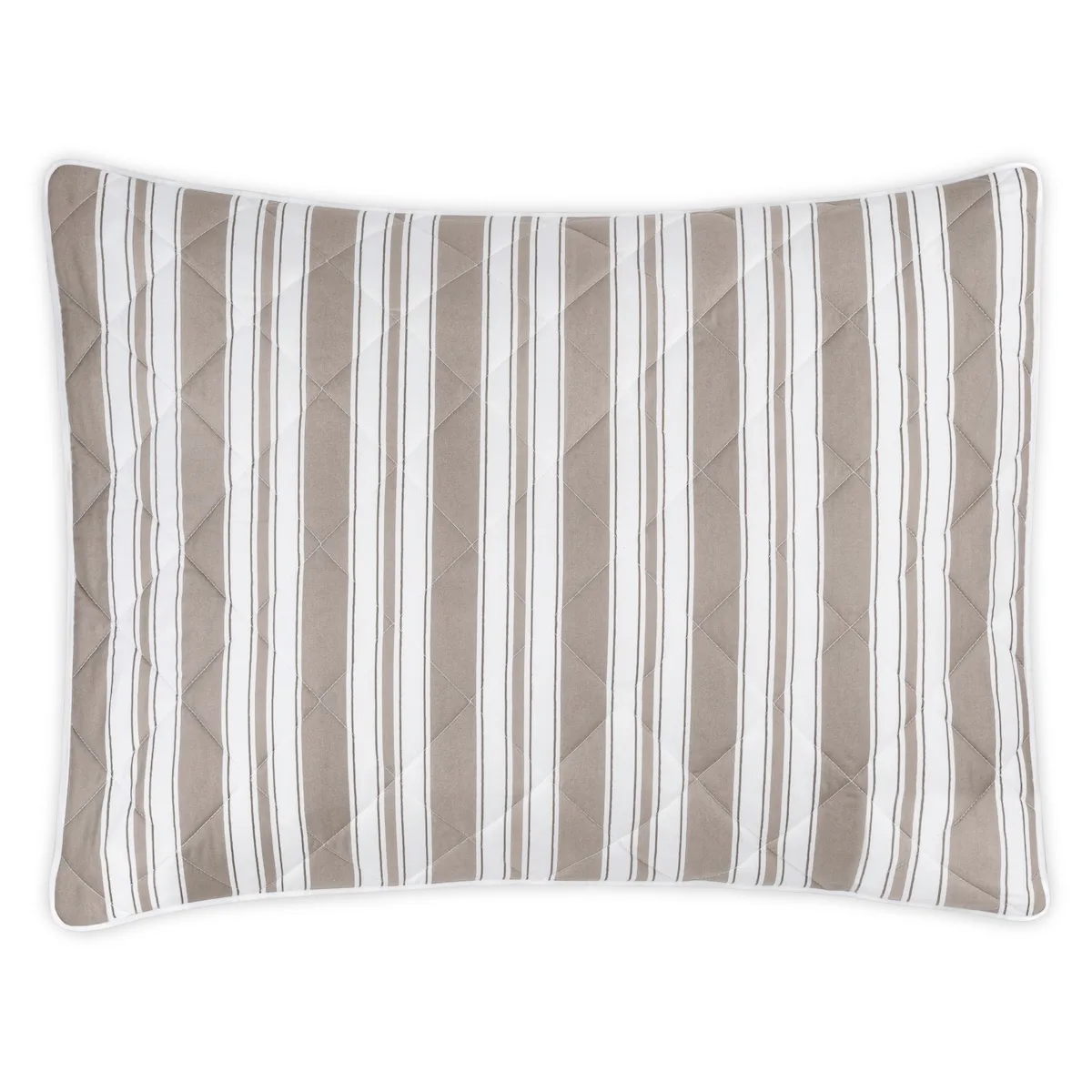 Schumacher Elio Quilted Sham in Mocha