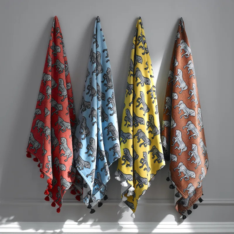 MSC007BCHTOPG | Faubourg Beach Towel - Pink Coral Schumacher Faubourg Beach Towel in Pink Coral (MSC007BCHTOPG)