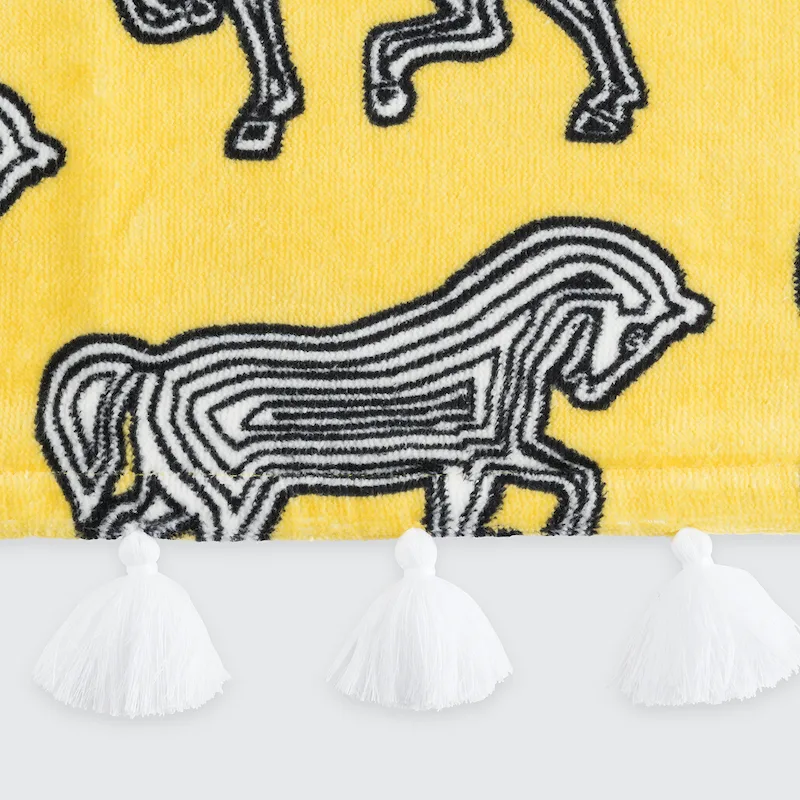 Schumacher Faubourg Beach Towel in Sun (MSC007BCHTOS2)