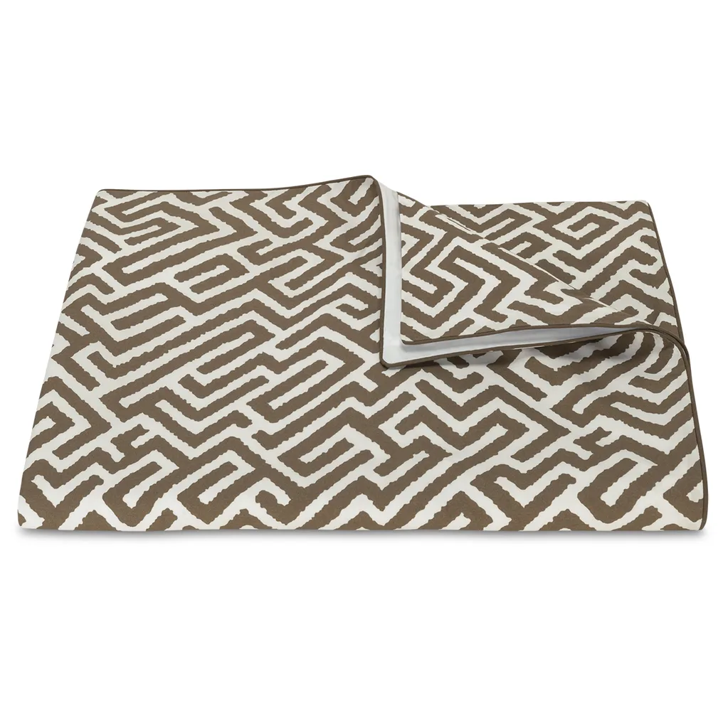 Schumacher Gabriel Duvet Cover in Mocha