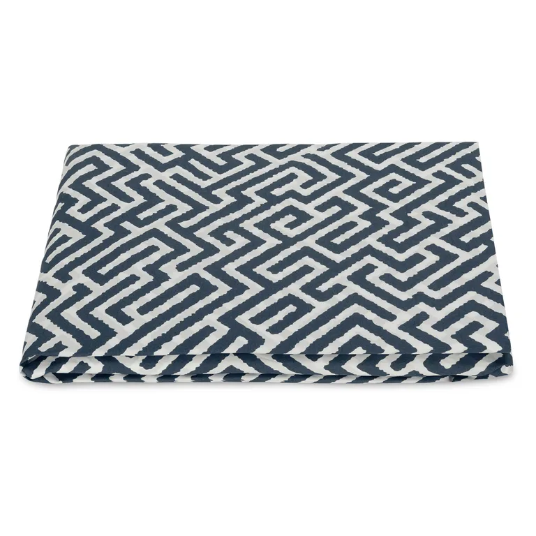 Schumacher Gabriel Fitted Sheet in Indigo