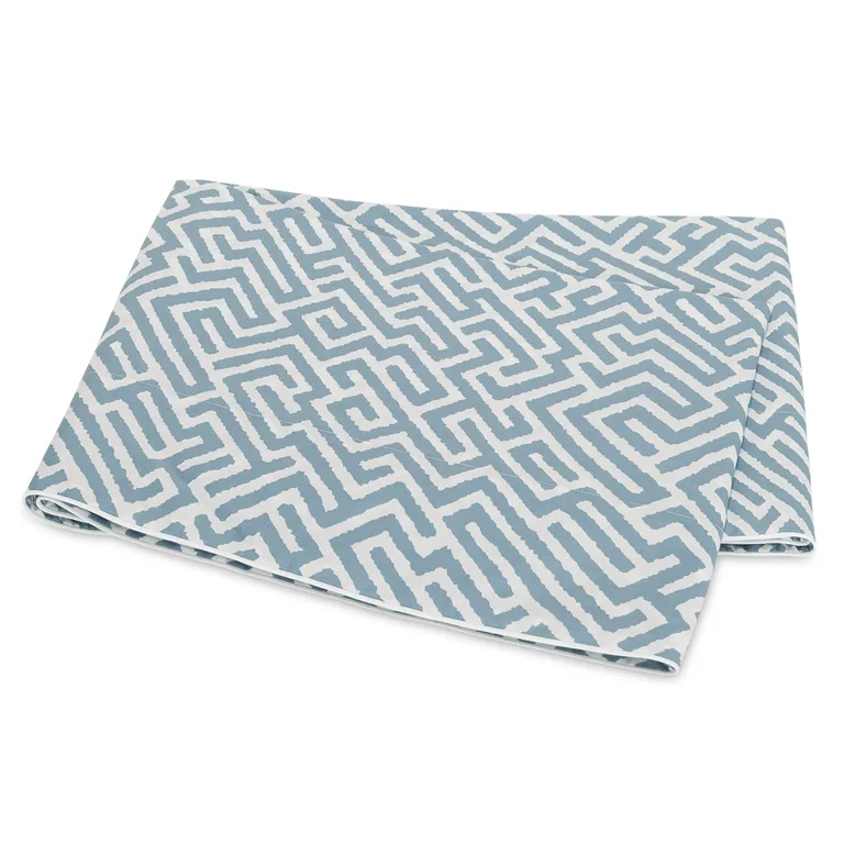 Schumacher Gabriel Flat Sheet in Stony Blue