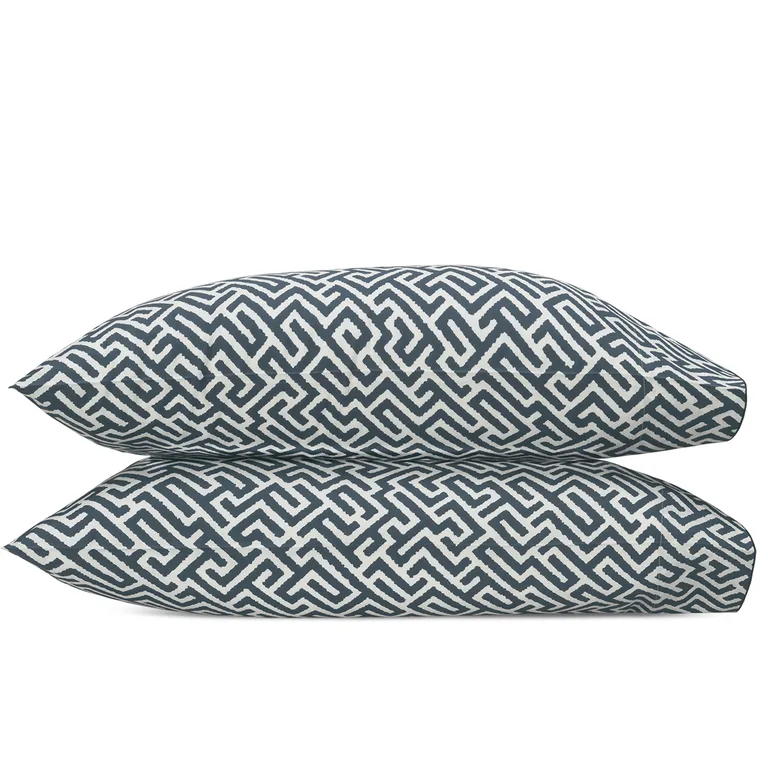 Schumacher Gabriel Pillowcase Pair in Indigo