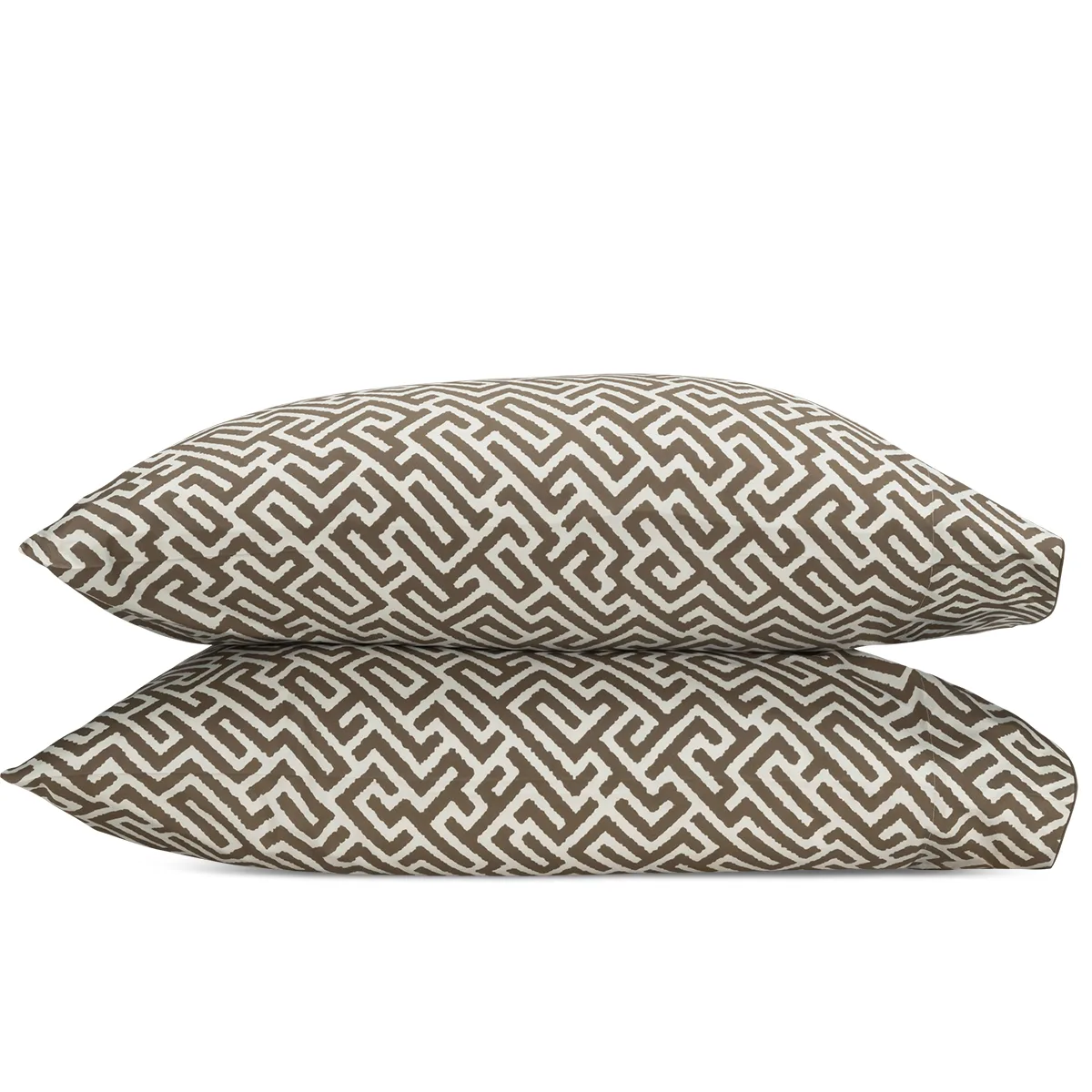 Schumacher Gabriel Pillowcase Pair in Mocha