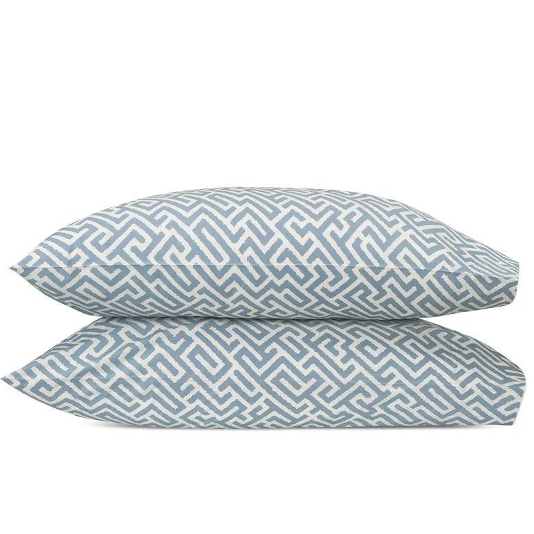 Schumacher Gabriel Pillowcase Pair in Stony Blue